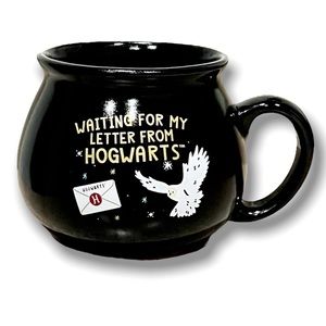 Harry Potter Cauldron Mug White Owl Hedwig Waiting For My Letter From Hogwarts